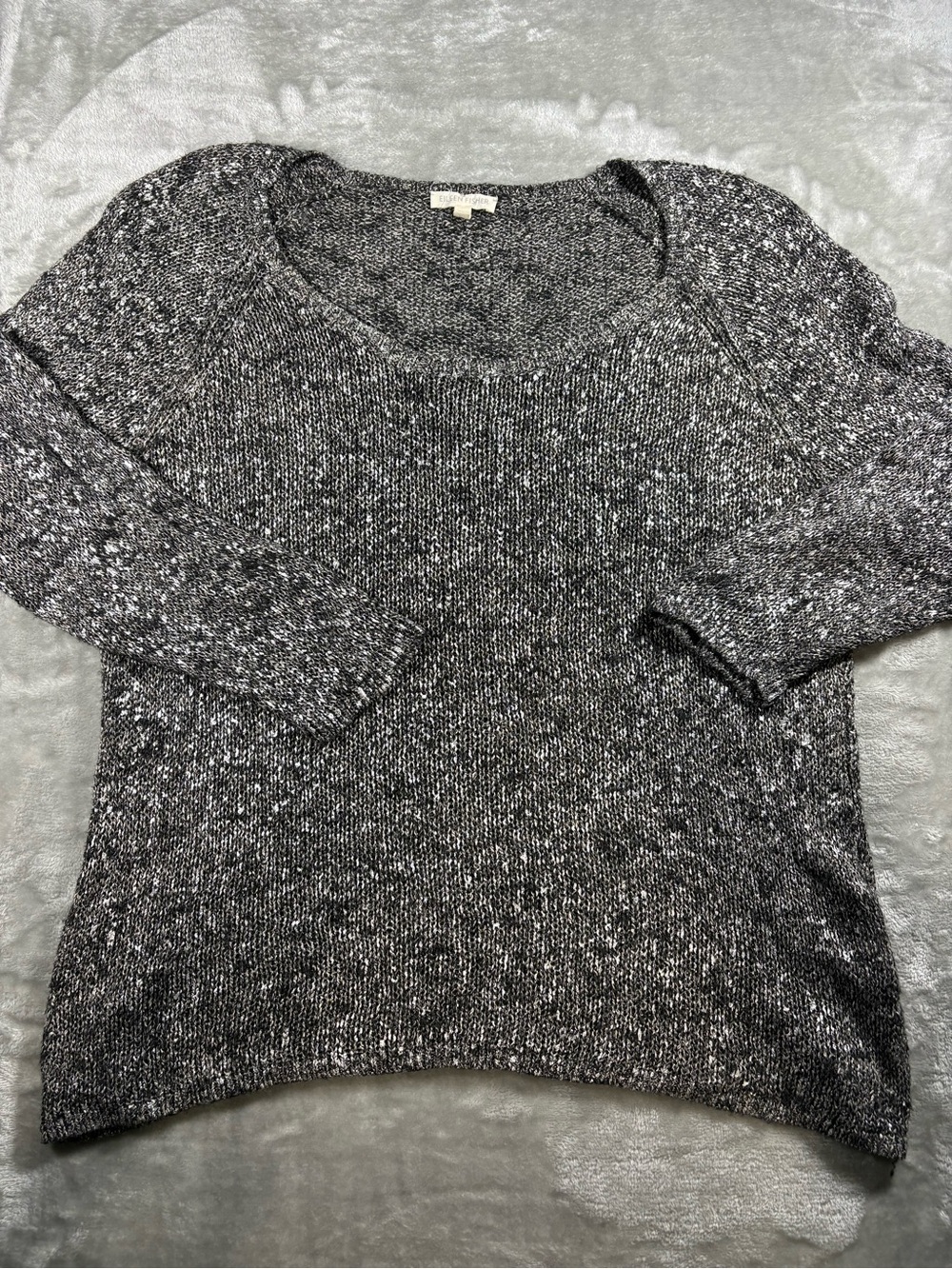 Eileen Fisher Shimmer Karma Linen Blend Top Size Large